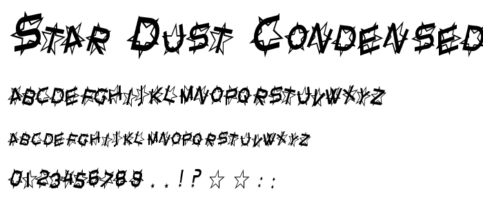 Star Dust Condensed Italic font